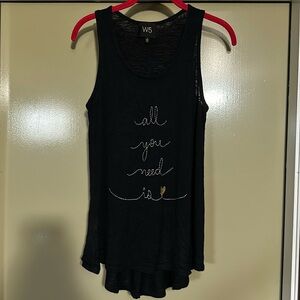 W5 Size Small, All You Need Is Love  tank  - like new. Made in USA